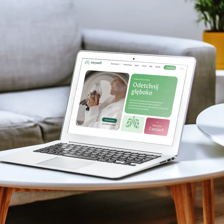 Projekt graficzny landing page